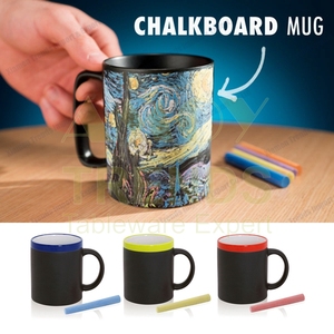 <span class=keywords><strong>Taza</strong></span> de tiza de cerámica de <span class=keywords><strong>pizarra</strong></span> negra Sparta <span class=keywords><strong>con</strong></span> borde de color promocional personalizado de 11 onzas <span class=keywords><strong>con</strong></span> tablero de tiza para escribir y borrar - Product Image 3