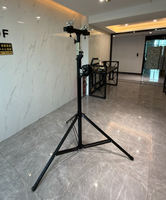 Support d'éclairage de scène pliable en fer de 4 m de hauteur, capacité de charge 80 kg, avec tour de levage à manivelle, support de treillis d'éclairage