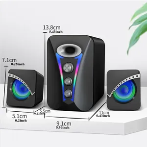 Altavoces para Computadora COOMAER A30, con Cable, Bluetooth 5.0, USB, Sonido HiFi, Bajos Potentes, para Escritorio, Laptop, PC, Juegos, Subwoofer - Product Image 2