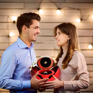 Vente en gros de cadeaux de la Saint-Valentin, vraies fleurs éternelles, roses éternelles, roses préservées avec collier, boîte à bijoux - Product Image 6