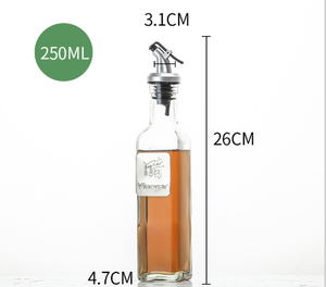 Bouteille d'huile en verre <span class=keywords><strong>de</strong></span> 500ml et bouteille d'huile <span class=keywords><strong>de</strong></span> patch en acier inoxydable Pot <span class=keywords><strong>de</strong></span> stockage d'épices <span class=keywords><strong>Vinaigre</strong></span> Huile Sauce <span class=keywords><strong>Vin</strong></span> <span class=keywords><strong>Cuisine</strong></span> Utilisation Bouteilles en verre - Product Image 4