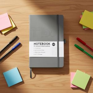 Pu <b>Leather</b> Agenda Planner Writing <b>Leather</b> Journal Spiral Notebook with Colorful <b>Bookmark</b> Ribbon - Product Image 3