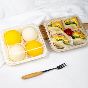 Biểu tượng tùy chỉnh phân hủy sinh học Pet bánh sandwich container Kraft lớp bìa Takeaway bao bì thực phẩm chấp nhận biểu tượng tùy chỉnh - Product Image 1