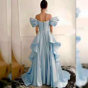 カスタムメイドのロング丈レディースボールガウン、エレガントなイブニングドレス、女性用パーティードレス - Product Image 2