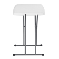 Table pliante blanche en plastique de 30 pouces pour l'intérieur, l'extérieur, la cuisine ou le camping, les barbecues et les pique-niques