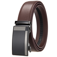 LY36-25638-1 Nouvelle ceinture en cuir de vachette à deux couches pour homme, décontractée et élégante, avec boucle automatique et logo personnalisé