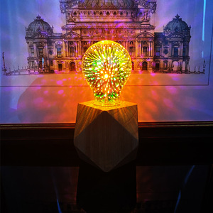 AC Cây giáng sinh ánh sáng sáng tạo G80 Led trang trí <span class=keywords><strong>b</strong></span>óng đèn G95 220V đào trái tim 3D pháo hoa ST64 E27 Cơ sở loại thủy tinh cơ thể - Product Image 3