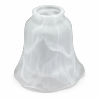 Abat-jour de remplacement en verre cloche, motif marbré givré, ouverture supérieure de 45 mm pour lustre, lampe de coiffeuse, applique murale, ventilateur de plafond