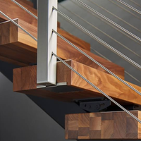 Balustrades et mains courantes en acier inoxydable 304/316 - Garde-corps en tube traversant pour balcon, escalier extérieur |   Installation facile |   CE