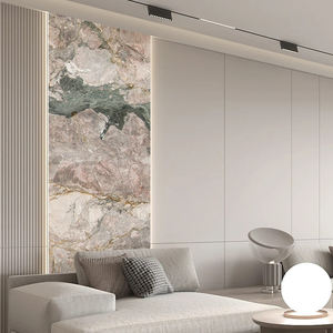 แผ่นหินอ่อนซากุระเงาขนาดใหญ่หรูหราธรรมชาติภาพวาดสวนหินอ่อนสี่ฤดูลายดอกซากุระสีชมพู - Product Image 4