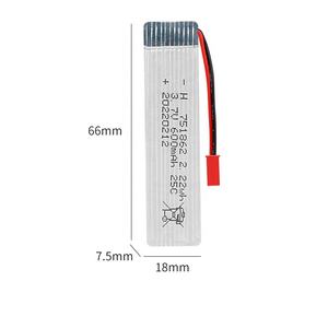 <span class=keywords><strong>751862</strong></span> 3.7V 600mAh 25C LiPo pin <span class=keywords><strong>Polymer</strong></span> Pin cho X4 X5C RC máy bay - Product Image 3