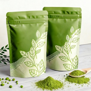 Custom Printed Resealable Ziplock Die Cut Bag Smell Proof Stand up Pouch 3.5G Plastic Food Packaging <b>Matcha</b> <b>Powder</b> Mylar Bags - Product Image 3