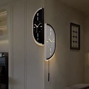 Horloge murale d'angle double face 40CM, nouvelle horloge silencieuse de luxe pour salon, décoration intérieure, livraison directe DDP - Product Image 5