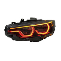 Pieza de Repuesto para Automóvil SJC para BMW Serie 4 2014-2020 F32 M3 M4 F80 F82 F8X, Faro Delantero LED Estilo Ikon V3 Tricolor Amarillo, Blanco y Rojo