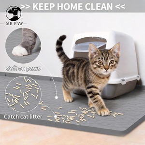 Alfombrilla Ecológica Grande Impermeable Antideslizante <span class=keywords><strong>para</strong></span> Arena de Gatos, de Silicona Sólida, Fácil de Limpiar, <span class=keywords><strong>para</strong></span> Recoger Excrementos de Gatos y <span class=keywords><strong>Perros</strong></span> - Product Image 6