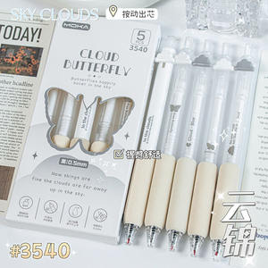 Stylo gel <span class=keywords><strong>Sentance</strong></span> Cloud 0,5 mm à séchage rapide, pointe pinceau en plastique noir lisse, non effaçable, pour le bureau et l'école - Product Image 6