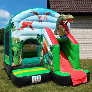 Château gonflable publicitaire pour parc à dinosaures en plein air, toboggan combiné, jeux gonflables, maison de rebond, Hupfburg - Product Image 1