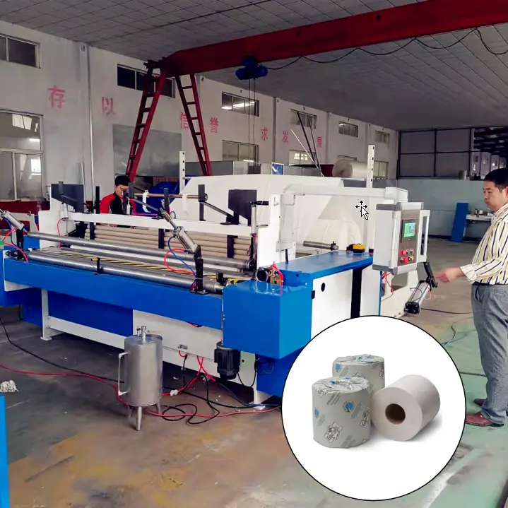 شبه التلقائي آلة صناعة أوراق التواليت ورقة ماكينات صناعة المنتجات ورقة اللف قطع آلة التعبئة