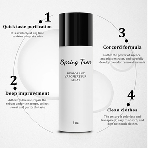 Déodorant anti-transpirant en spray à base de plantes unisexe à label privé, longue durée, format voyage personnalisé avec parfum personnalisé, <span class=keywords><strong>arbre</strong></span> de printemps - Product Image 4