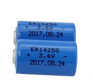 Baterai elektrik ER14250, 1/2AA 3.6V Lithium Thionyl Chloride(Li/sosi2) menggantikan SB-AA02P, baterai utama 1200mah