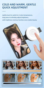 Luz de Relleno Recargable para Teléfono, Clip Magnético para Teléfono, Luz de Relleno para Selfies, Portátil y Plegable - Product Image 4