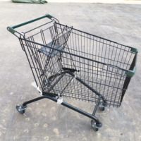 Chariot de courses pliable en acier zingué DIKA DK-E-180L avec poignée réglable et roues en caoutchouc pour l'extérieur - Vente en gros