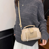 Sac Boston portable simple de style coréen pour femme, nouvelle collection automne 2025, sac à bandoulière rétro de luxe discret et élégant