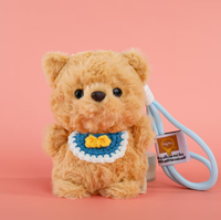 Porte-clés en peluche amusant en forme d'éléphant, renard, pingouin, ours, petit format, personnalisable, pour sac à dos