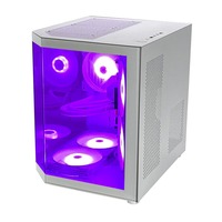 Pcooling Boîtier d'ordinateur personnalisé Panneau de verre Boîtier pour PC Cube Atx Mid Tower Boîtier pour ordinateur de bureau de jeu