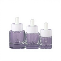 Flacons compte-gouttes carrés plats en verre rechargeables pour sérum de soin cutané aux huiles essentielles et gouttes pour les yeux, 15ml 30ml 50ml 100ml, Reed