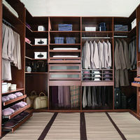 Armoire en bois DAIYA avec tiroirs, armoire ouverte