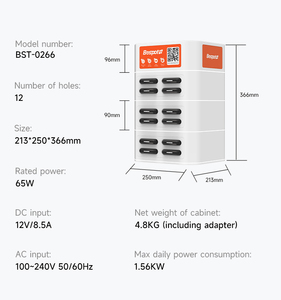 Banco de Energía 4G de 8000 mAh, Estación de Carga Portátil con 12 Ranuras Integradas, Apilable, para Compartir, con Batería de Litio-Polímero - Product Image 2