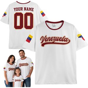 Camiseta de Fútbol de Venezuela Personalizada con Nombre y Número, Unisex, para Adultos, Impresión por Transferencia de Calor, Uniforme de Equipo, Regalo - Product Image 1