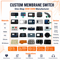 OEM Custom Membrane Switch Keypad With Graphic Overlay and Flexible Tail for Industrial Machine Control Panel System