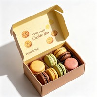Boîte d'emballage pour biscuits avec logo personnalisé, en carton recyclable de qualité alimentaire, pour desserts, biscuits, pâtisseries, emballage alimentaire
