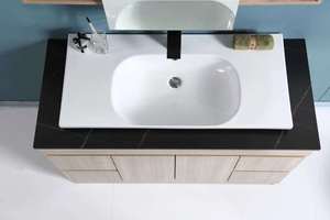 Lavabo en céramique d'évier de lavage de <span class=keywords><strong>main</strong></span> de bord mince moyen d'articles sanitaires pour la salle de bains - Product Image 3