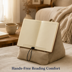 Support de tablette portable en forme de coussin, réglable en angle, pour <span class=keywords><strong>livre</strong></span> et lecteur électronique, avec poche de rangement pour lecture au lit ou <span class=keywords><strong>sur</strong></span> canapé, personnalisable OEM - Product Image 6