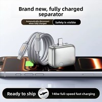 Câble de données Type-C à déconnexion automatique à charge complète, best-seller transfrontalier, arrêt automatique physique, charge rapide 140W pour mobile