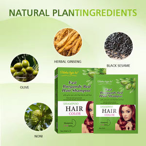 Vente en gros de sachets de shampoing colorant semi-permanent brun châtaigne avec marque privée, shampoing crème couleur naturelle sans parabens - Product Image 4