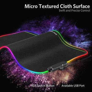 Custom Logo XXL Gaming Mouse <strong>Pad</strong> with RGB LED Large Micro Woven Cloth <strong>Glowing</strong> Wrist Rest in Stock - Product Image 4