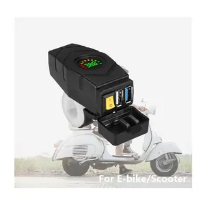 Werkseitig wasserdichtes Dual-USB-Telefon ladegerät Motorrad 2 Port 10W 18W Elektromotor rad Mobiles Ladegerät