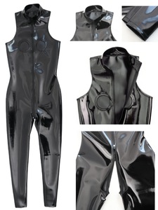 Combinaison Catsuit en Cuir Brillant Sexy Évidée pour Femme, Idéale pour Soirées en Club, Spectacles Scéniques et Rendez-vous Galants - Product Image 6