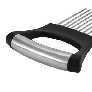 Supporto <span class=keywords><strong>cipolla</strong></span> in acciaio inossidabile per affettare tagliapalle cipolle affettatrice pomodoro patate verdure strumento di taglio carne - Product Image 5