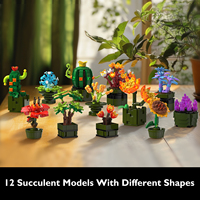 JMBricklayer 12 en 1, ensembles de blocs de construction en plastique ABS, plantes, jouets éducatifs DIY pour enfants