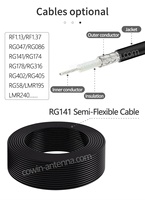 Câble coaxial RF flexible de bonne qualité RG086 RG141 RG402 à faible perte, connecteur SMA mâle à SMA mâle à angle droit pour la communication