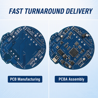Fabricant de cartes de circuits imprimés circulaires personnalisées, assemblage de cartes de circuits imprimés bleues, service PCBA, prototype multicouche haute précision