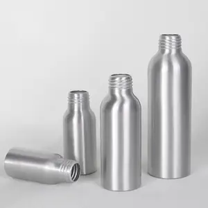 100Ml 200Ml 300Ml Klassieke Matte Zwarte Cosmetische Metalen Aluminium Fles Met Metalen Pompkop