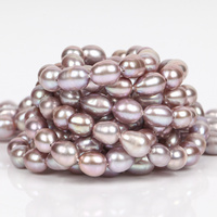 Perles d'eau douce naturelles de 6-7 mm, forme de riz violet, perles en vrac pour la fabrication de bijoux, bracelets, colliers, accessoires DIY