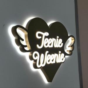 Tùy chỉnh Vàng Backlit 3D LED kim loại chữ cho cửa hàng quảng cáo kinh doanh signage với chiếu sáng thư ký - Product Image 2