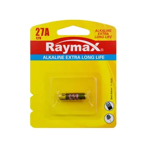 Batería alcalina marca Raymax Etiqueta Privada 27A 12V para control remoto de coche